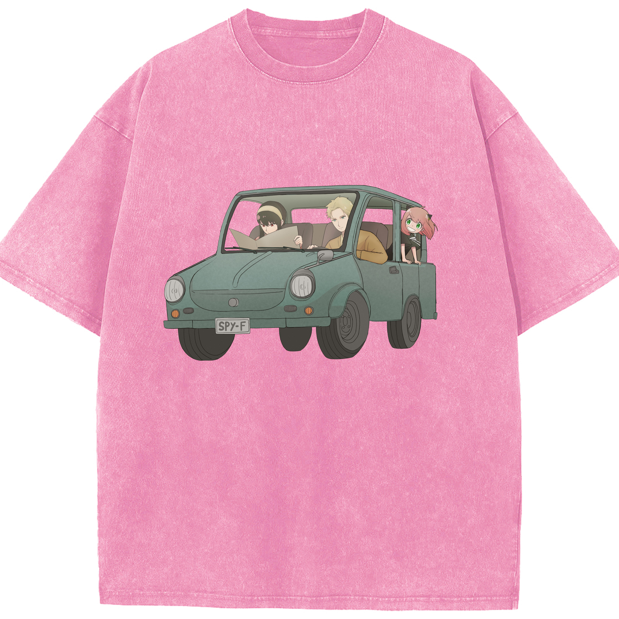 （画像用） SPY×FAMILY间谍家家酒 綿100% ヴィンテージ風 半袖Tシャツ（フロントプリント）